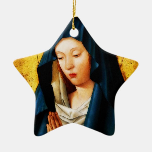 Glory To Mary Ceramic Tree Decoration (Front)