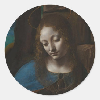 Glory to Mary Classic Round Sticker