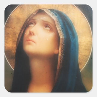 Glory to Mary Square Sticker