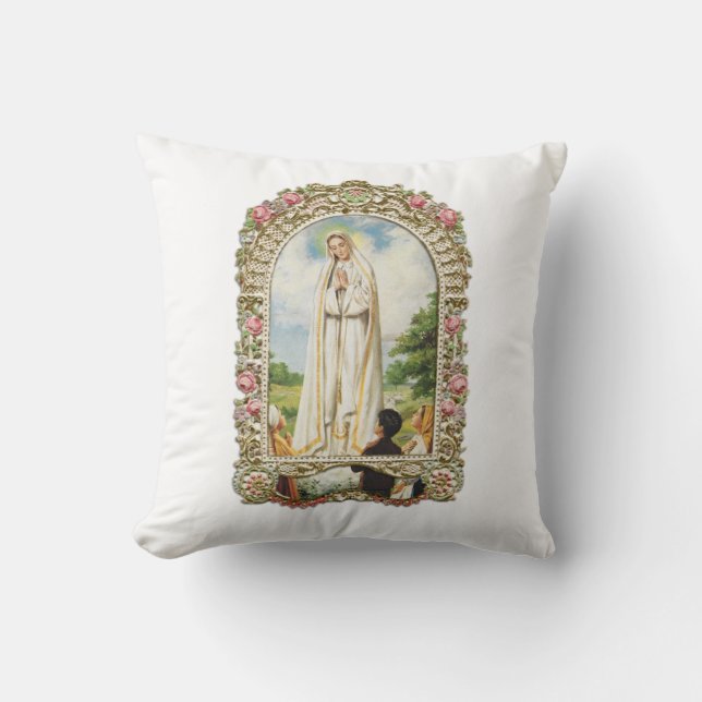 glory to our lady of fatima cushion (Front)