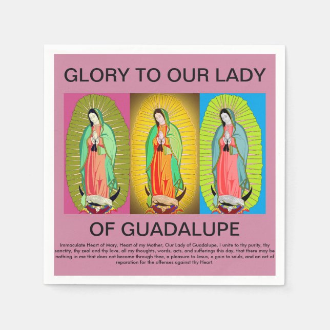 glory to our lady of guadalupe napkin (Front)