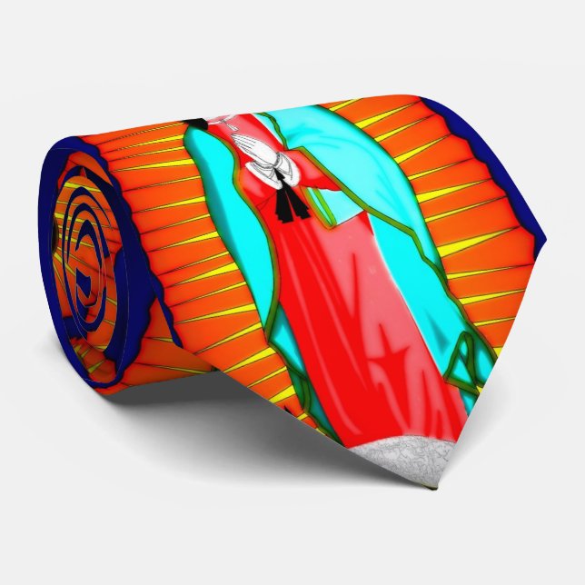 Glory To Our Lady Of Guadalupe Tie (Rolled)
