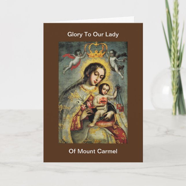 Glory To Our Lady of Mount Carmel Card (Front)