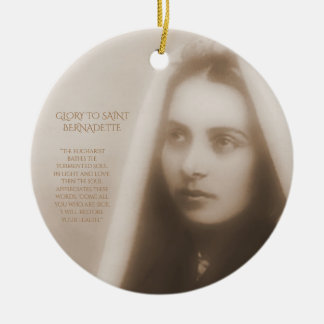Glory To Saint Bernadette Ceramic Tree Decoration