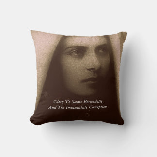 Glory To Saint Bernadette Cushion