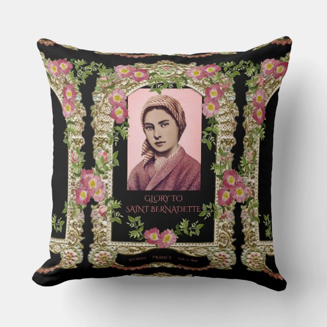 GLORY TO SAINT BERNADETTE CUSHION (Front)