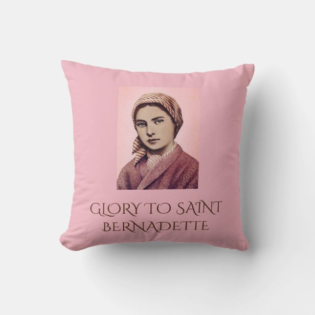 GLORY TO SAINT BERNADETTE CUSHION (Front)
