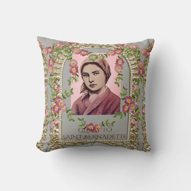 GLORY TO SAINT BERNADETTE CUSHION (Front)