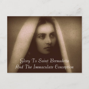 Glory to Saint Bernadette Postcard
