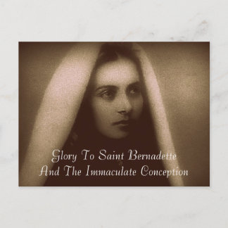 Glory to Saint Bernadette Postcard