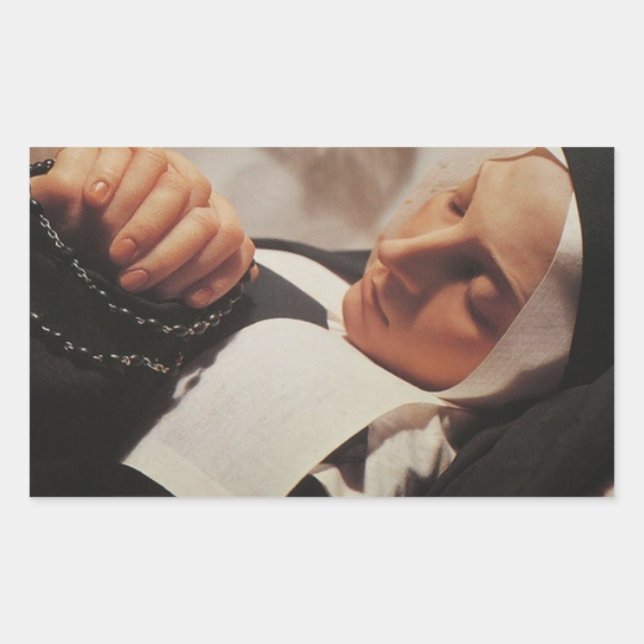Glory to Saint Bernadette Rectangular Sticker (Front)