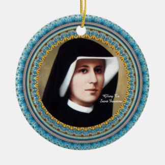 Glory To Saint Faustina Ceramic Tree Decoration