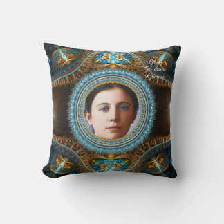 Glory To Saint Gemma Fractal Cushion