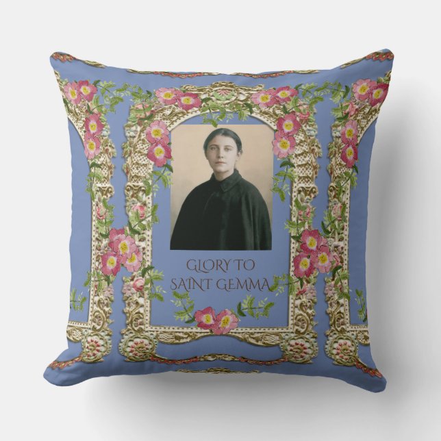 GLORY TO SAINT GEMMA GALGANI CUSHION (Front)