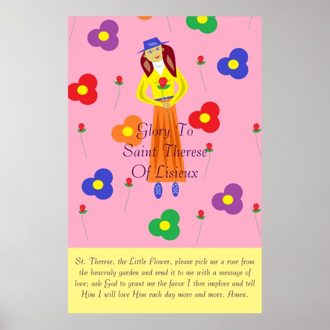 Glory To Saint Therese Of Lisieux Poster (Front)