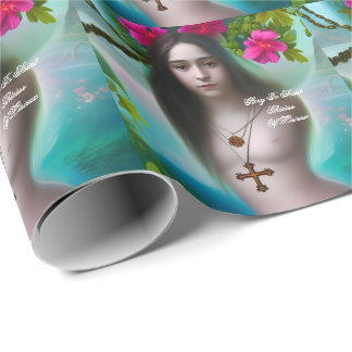 glory to saint therese of lisieux wrapping paper