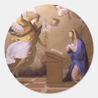 GLORY TO THE ANNUNCIATION CLASSIC ROUND STICKER