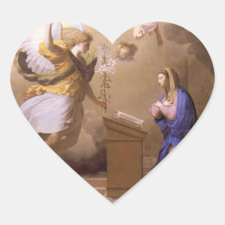 GLORY TO THE ANNUNCIATION HEART STICKER