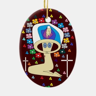 GLORY TO THE BLESSED VIRGIN MARY CERAMIC TREE DECORATION