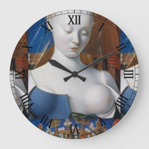 Glory To The Divine Breast Of Mary Large Clock