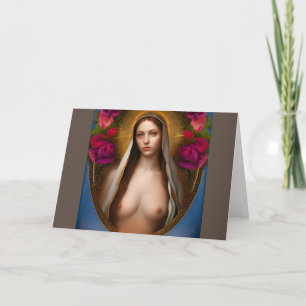 Glory To The Divine Breast of Mary   Thank You Car Card
