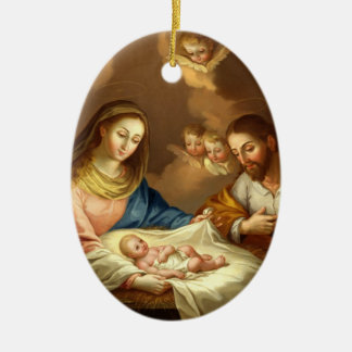 GLORY TO THE HOLY FAMILY CERAMIC TREE DECORATION