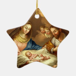GLORY TO THE HOLY FAMILY CERAMIC TREE DECORATION