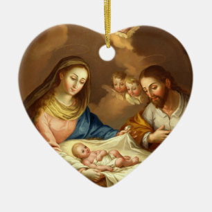 GLORY TO THE HOLY FAMILY CERAMIC TREE DECORATION
