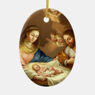 GLORY TO THE HOLY FAMILY CERAMIC TREE DECORATION