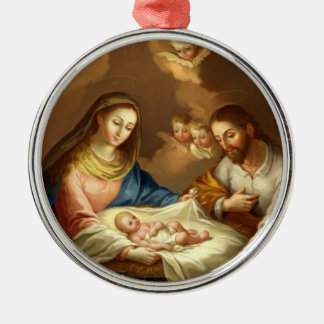 GLORY TO THE HOLY FAMILY METAL TREE DECORATION