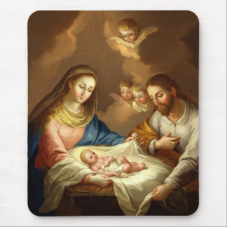 GLORY TO THE HOLY FAMILY MOUSE MAT