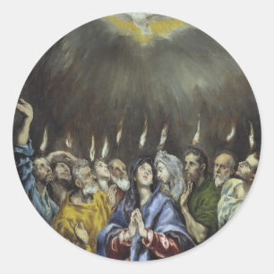 GLORY TO THE HOLY SPIRIT CLASSIC ROUND STICKER