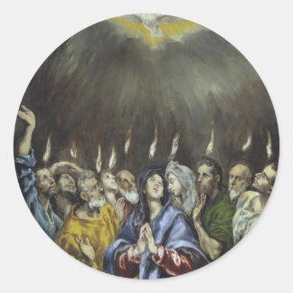 GLORY TO THE HOLY SPIRIT CLASSIC ROUND STICKER