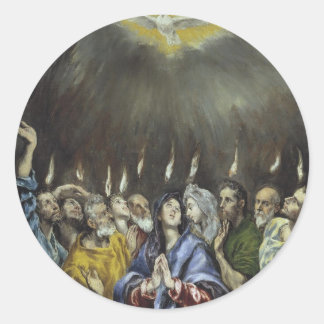 GLORY TO THE HOLY SPIRIT CLASSIC ROUND STICKER