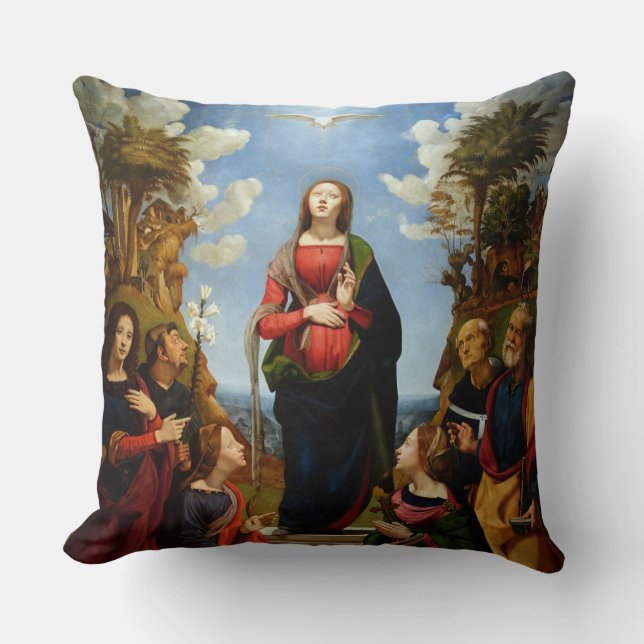 GLORY TO THE IMMACULATE CONCEPTION  CUSHION (Front)
