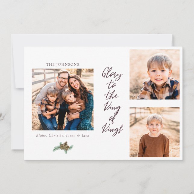 Glory to the King of Kings Photo Collage Christmas (Front)