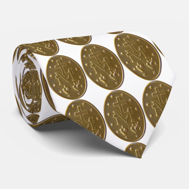 glory to the miraculous medal tie (Rolled)