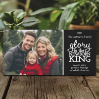 Glory to the Newborn King Black White - Photo