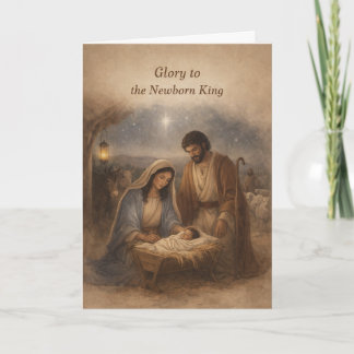 Glory to the Newborn King Christmas Card