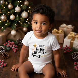 Glory To The Newborn King Christmas Gift Baby Bodysuit