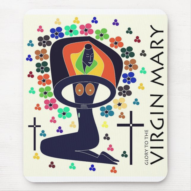 glory to the virgin mary mouse mat (Front)