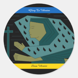 GLORY TO UKRAINE CLASSIC ROUND STICKER