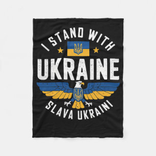 Glory To Ukraine Eagle Design Pro-ukraine Freedom Fleece Blanket