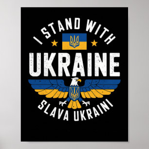 Glory To Ukraine Eagle Design Pro-ukraine Freedom  Poster