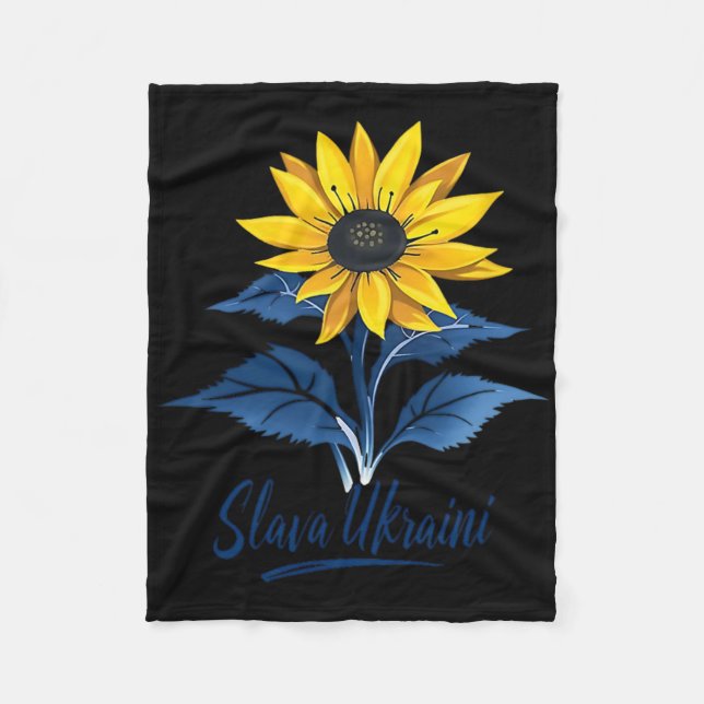 Glory To Ukraine  Fleece Blanket (Front)