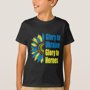 Glory To Ukraine Glory To Heroes Sunflower Seeds U T-Shirt