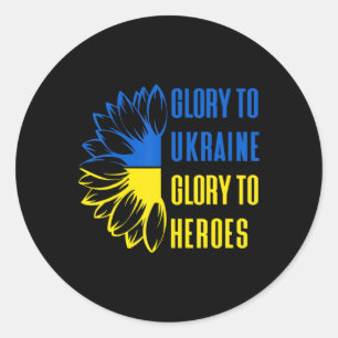 Glory To Ukraine Glory To Heroes Ukrainian Motto S Classic Round Sticker