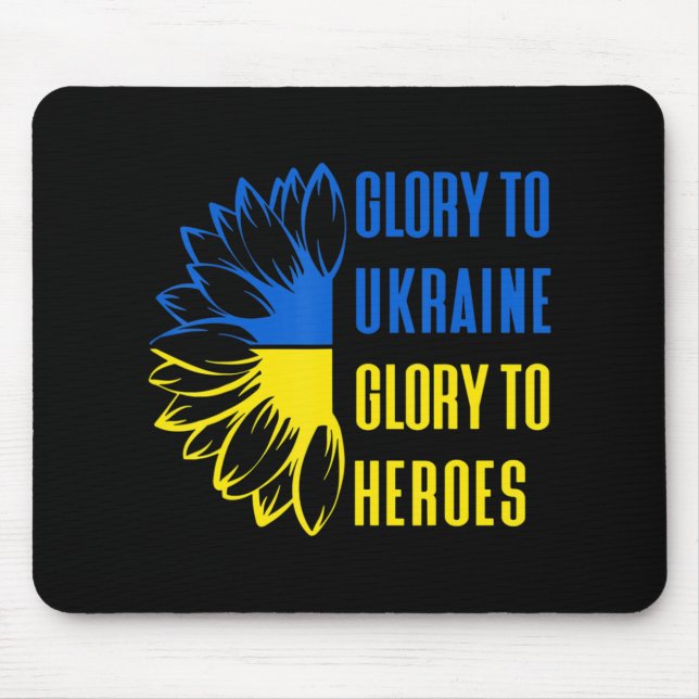Glory To Ukraine Glory To Heroes Ukrainian Motto S Mouse Mat (Front)