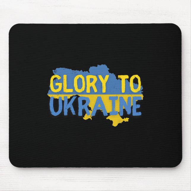 Glory To Ukraine Slava Ukraini  Mouse Mat (Front)