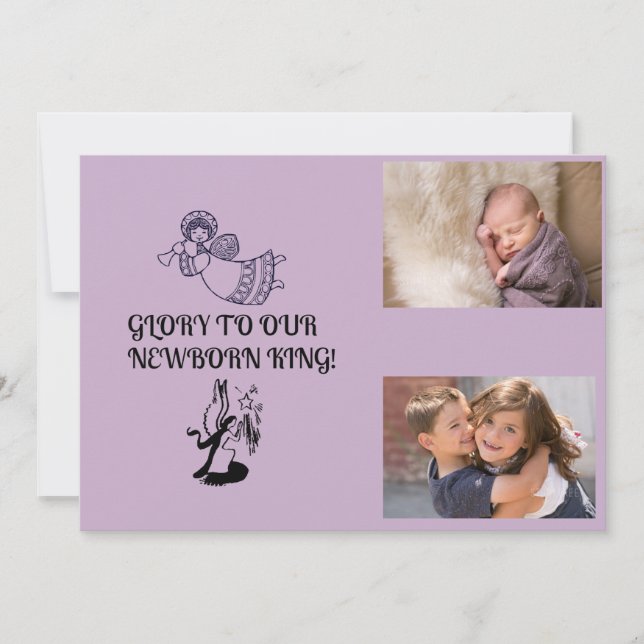 Glory to your Newborn King Holiday Card (Front)